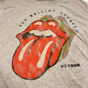 The Rolling Stones Vintage Vibe Grey Graphic T-Shirt | Classic Band Tee | Size M